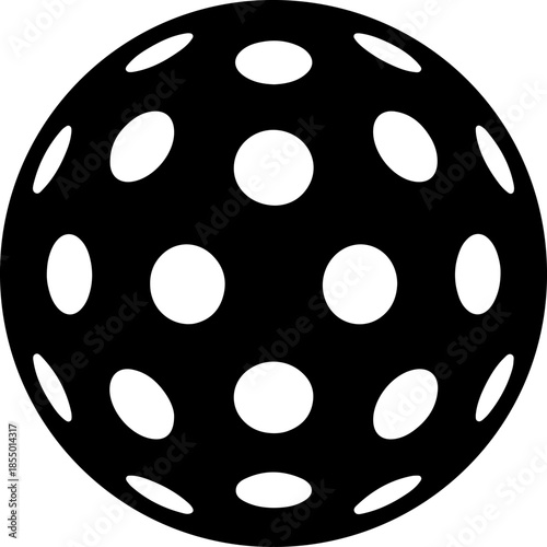 Pickle ball Sport Ball icon silhouette vector illustration