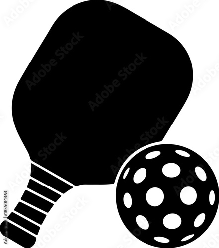 Pickle ball Sport Ball icon silhouette vector illustration