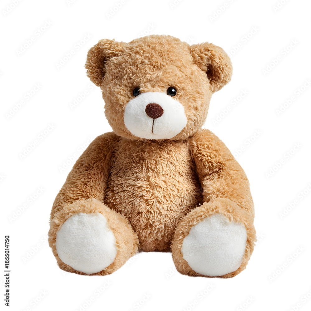 Fototapeta premium Cuddly toy soft lighting isolated on transparent bear, teddy background 