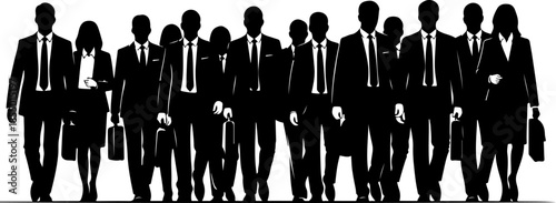 Business People Silhouette Group

Corporate Professionals Walking Silhouettes

Office Workers Team Illustration