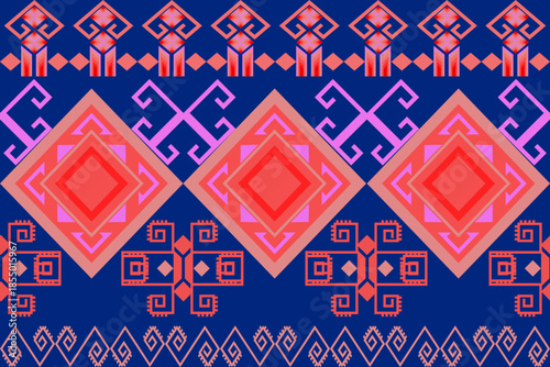 Geometric Ethnic pattern,
Native American tribal fabric, tile, carpet, vector,
illustration design, on background, Pattern fabric pixel, design for background, clothing, decorative, drapery, cloth