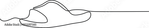 Illustration of a single slipper Vector
