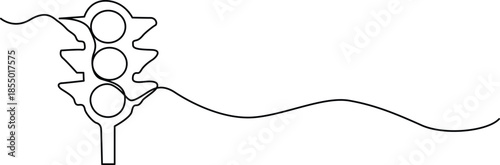 Traffic signal displaying green light Vector