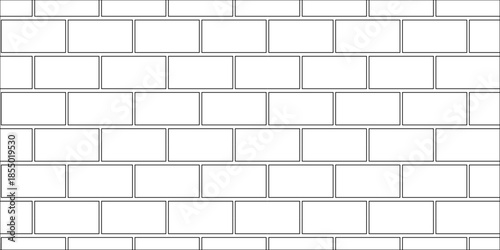 Pavement brick wall seamless mosaic stone concrete wall surface tiles. subway vector block rock white brick wall texture background.