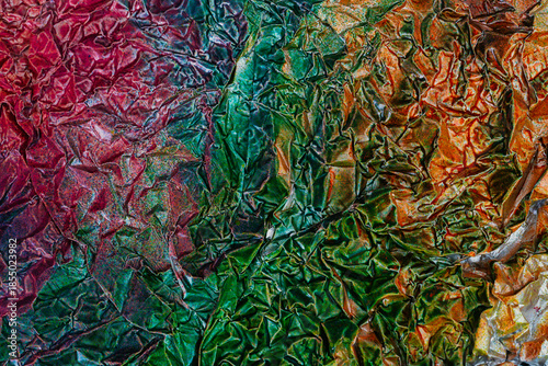 Bunte Metallstruktur