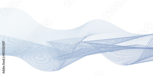 Abstract blue blend line technology business wavy background with waves flow background. minimal paper grid web smooth line. digital vector web soundwave pattern texture.
