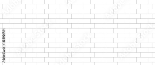 Seamless Abstract Brick Wall Texture in Black and White Vector Illustration Style for Architectural and Graphic Design Use.