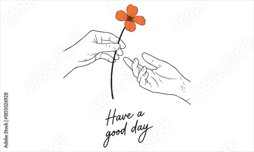 Have a good day flower power retro hippy Graphic Tee t-shirt logo slogan artwork typography tote badge emblem crest 
