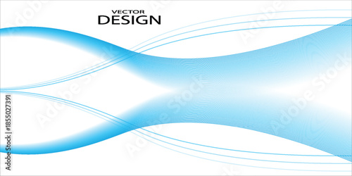 Abstract vector background, transparent waved lines for brochure, website, flyer design.  Blue smoke wave.