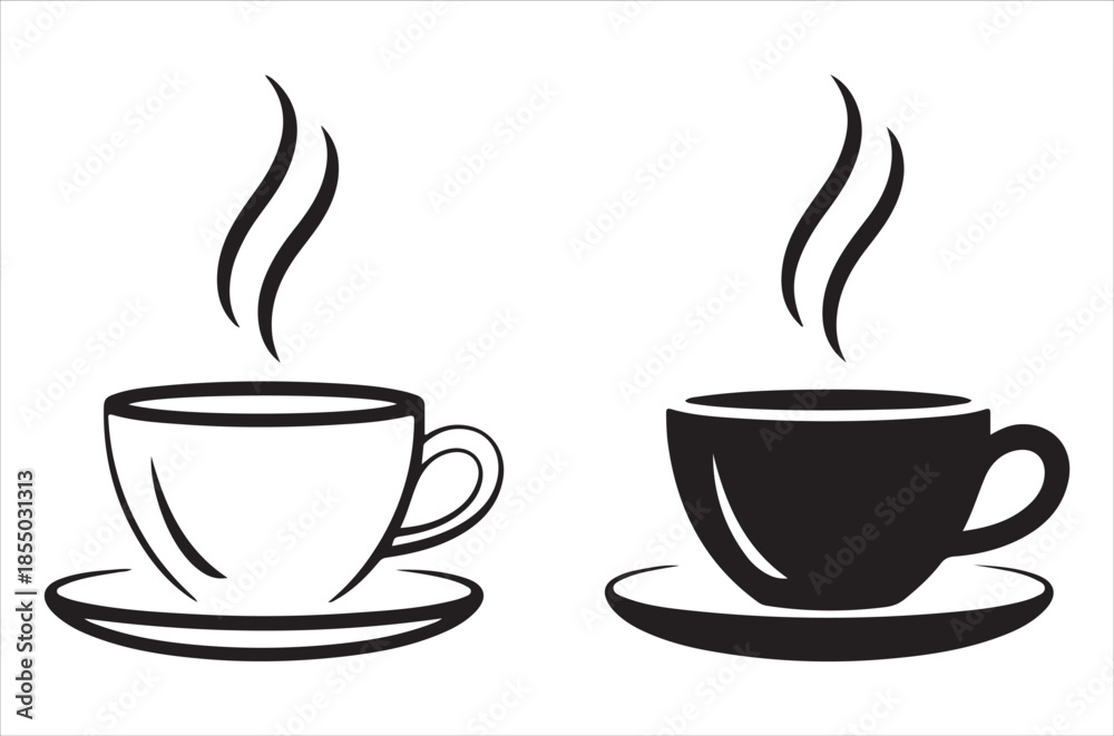 Obraz premium Teapot silhouette vector bundle illustration, Set of black Teapot silhouette vector, icon, retro on a white background.