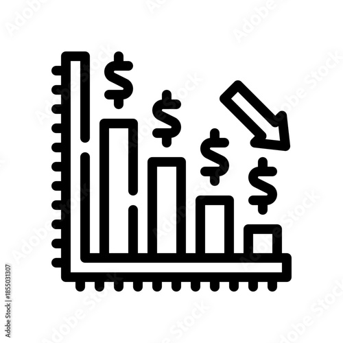 loss chart line icon