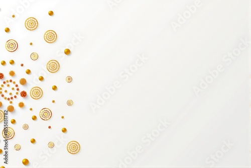 Golden Particle Spiral Minimalist Background
