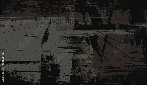 Grunge Dust and Scratch Texture in Black and White Dirty Style Vector Illustration for Distressed Background and Design Use.