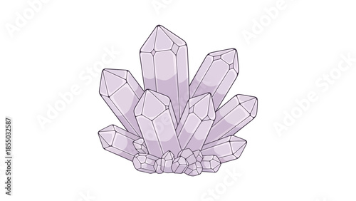 Cluster of lavender crystals, symbolizing purity, clarity, and healing energy