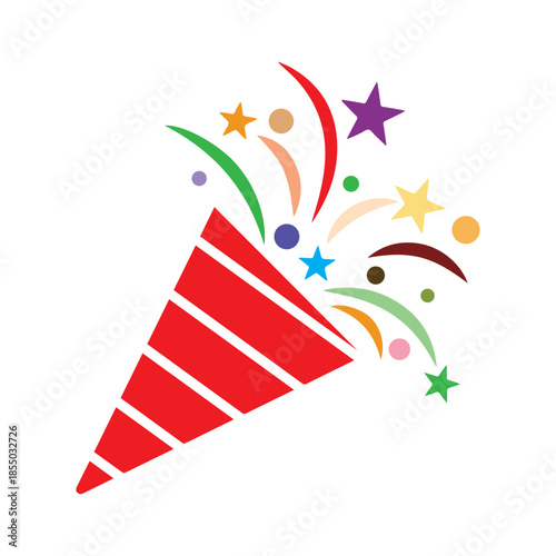 Christmas gift box with a decorative flower in a colorful vector illustration