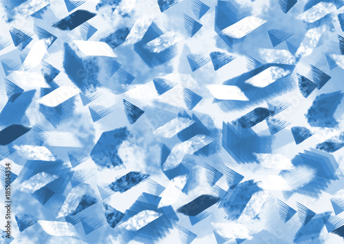 A blue and white abstract background in various shades.