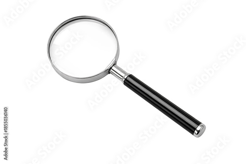 Magnifying Glass Isolated on Black Background