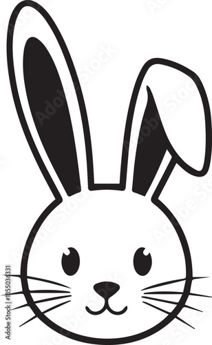 Simple bunny face illustration