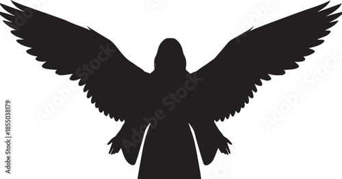 Angel wings silhouette