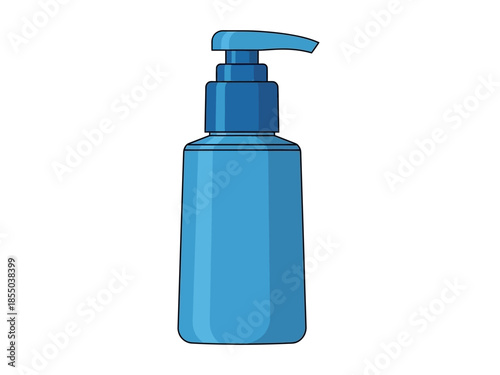 Blue Dispenser Bottle with Pump for Liquids Like Soap or Lotion