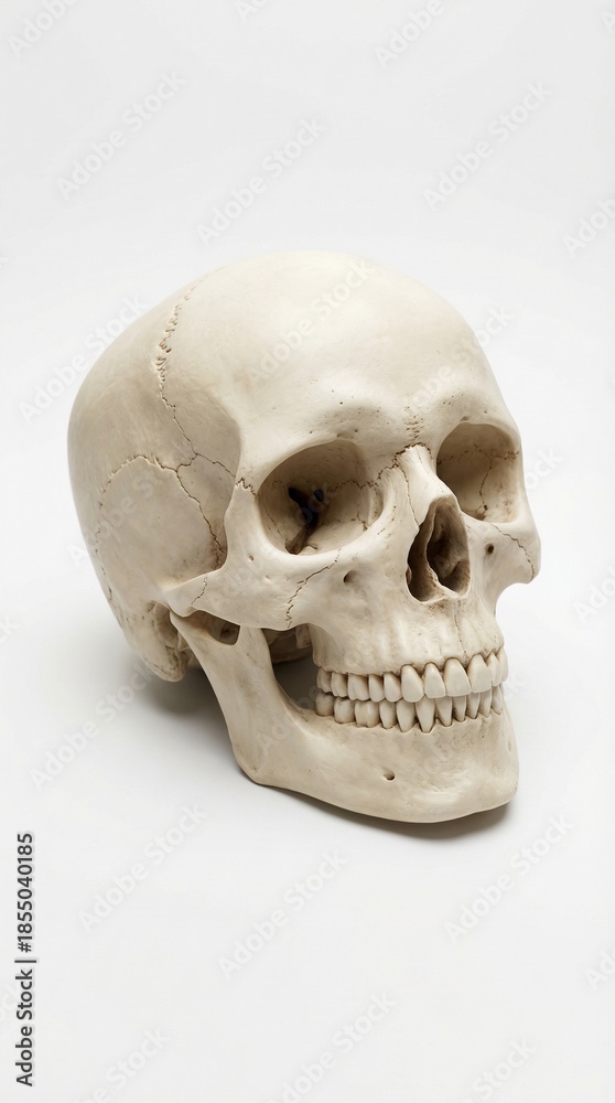 Obraz premium human skull isolated on white