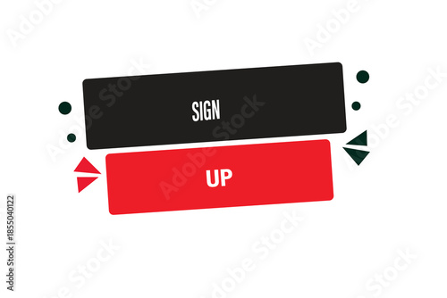 Print Button, web template, sign up, banner label, vector symbol.


