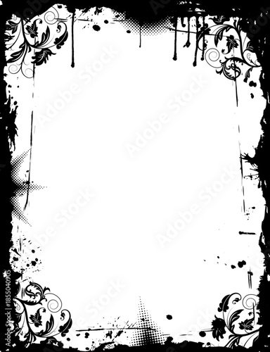 Abstract floral frame