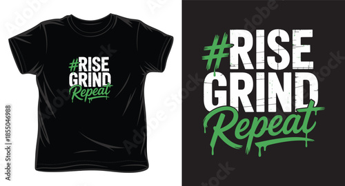 rise grind graphic victor art t-shirt design print template