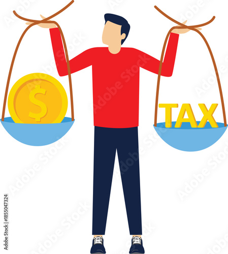 Social media illustration, business concept, web design

