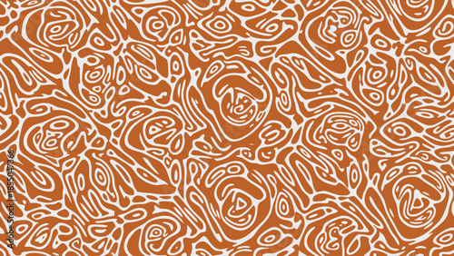 Abstract Brown and White Swirls Pattern