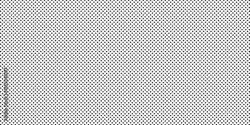 Black polka dots seamless pattern on white background. Halftone minimalist abstract wall in diagonal lines. Vector eps 10