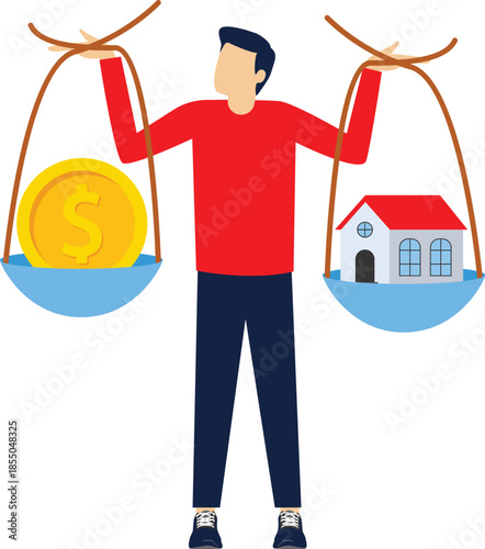 Vector IconMonthly expenses such as home loan. house rent, car payment, water bill, electricity bill, telephone. taxes bill, life insurance premium payment.

