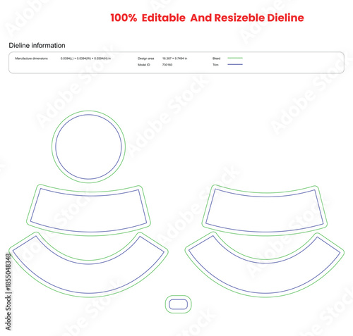 bucket hat with windproof rope dieline template box dieline die lines packaging custom dieline  box cardboard box dieline pizza box dieline printable product packaging layout,