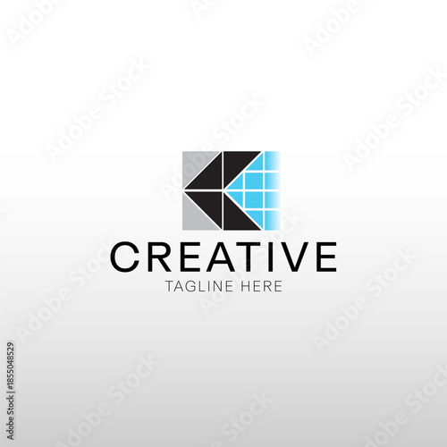 Free Download A geometric K letter logo with a modern pixelated design., Letter K monogram, Letter K lettremark - GFXLoad