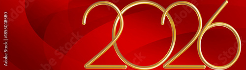 2026 Golden New Year Celebration Background with Fireworks