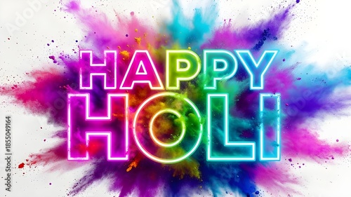 Dimensional block text surrounded by soft, saturated puffs of pink, orange, and blue.