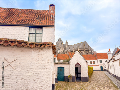 Street view of Kortrijk, Belgium