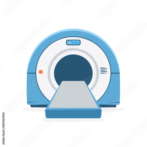 Medical CT Scanner Illustration Machine for Diagnostics and Examination