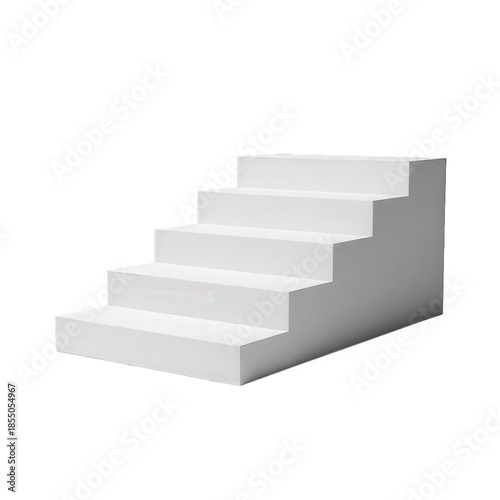 3d staircase icon isolated on transparent background