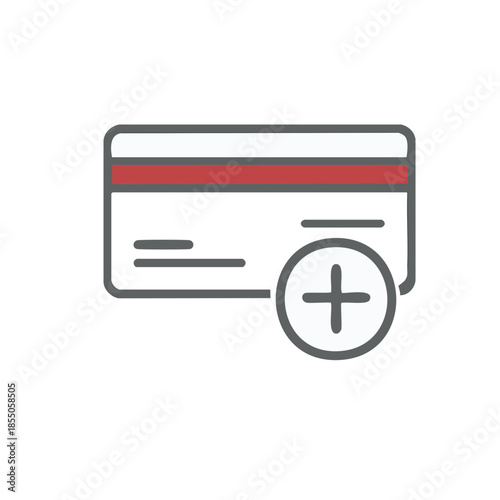 Adding new credit card for online purchases adding plus sign business payments banking secure money transactions finance services