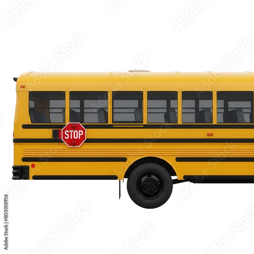 School bus isolated on transparent background