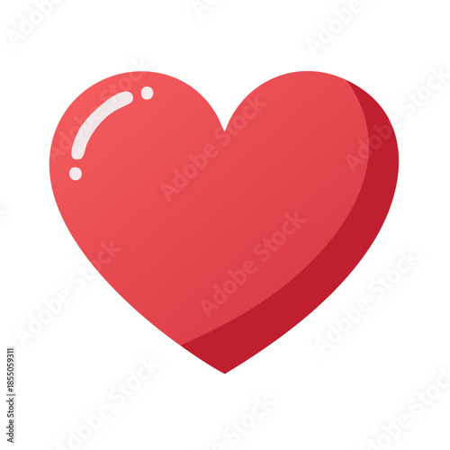 Red Heart Icon Symbol of Love Romance Affection Valentine's Day Anniversary Gift Present Celebration
