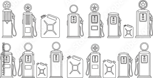 A collection of 14 unique cartoonish robot figures in two rows