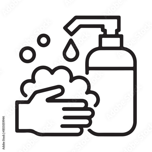 Hand washing with soap and water a hygiene illustration for public health