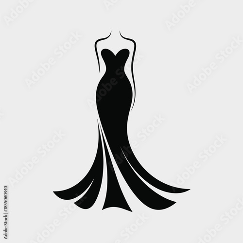 vector silhouette of a woman on white background.