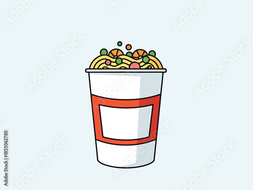 Instant Noodle Cup Meal with Toppings