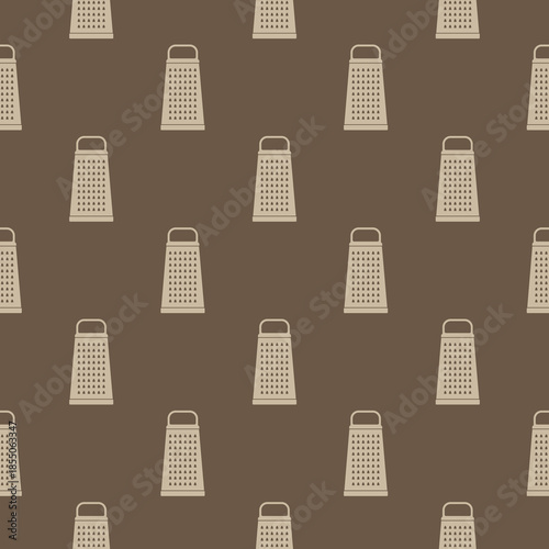 Kitchen grater seamless pattern isolated on color background