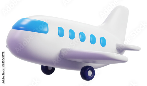 Wallpaper Mural Creative 3D Airplane Animation for Kids Showcasing Soft Edges and Blue Details Torontodigital.ca