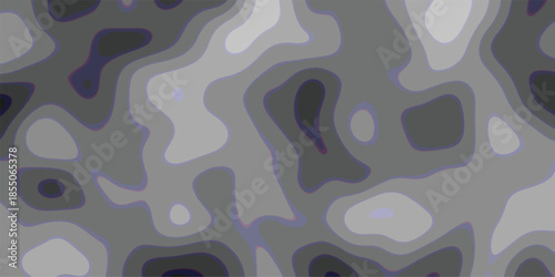 Abstract organic shapes in grayscale with subtle purple outlines, creating a layered, topographical, or cellular pattern for background and design elements