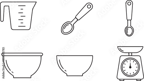 food and drinks elements icon set vector